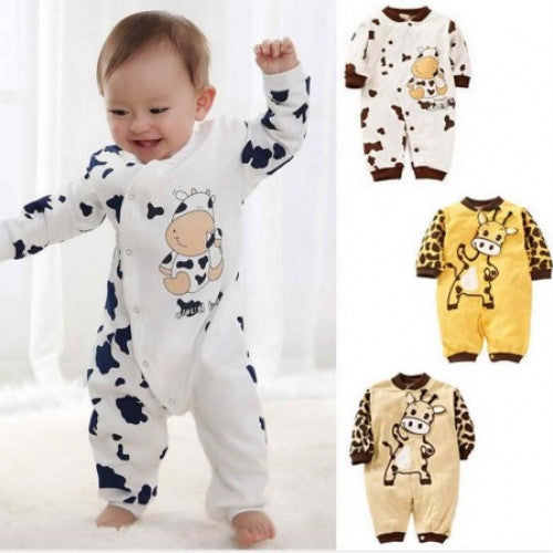 Infant Romper Clothes Cute Cow Newborn Girls Boys Clothes Baby Outfit