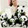 Sitting Mother and Baby Panda Plush Toys Stuffed Soft Pillows